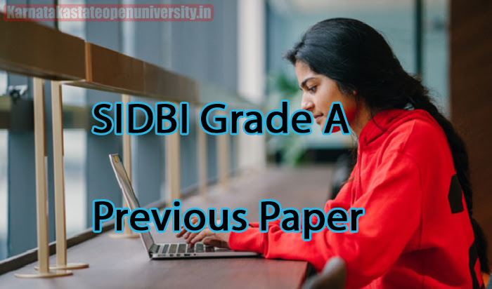 SIDBI Grade A Previous Paper