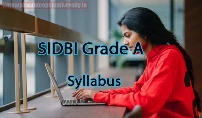 SIDBI Grade A Syllabus
