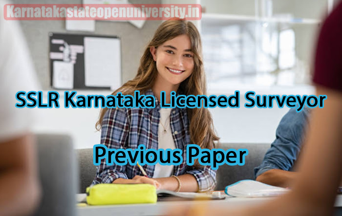 SSLR Karnataka Licensed Surveyor Previous Paper 