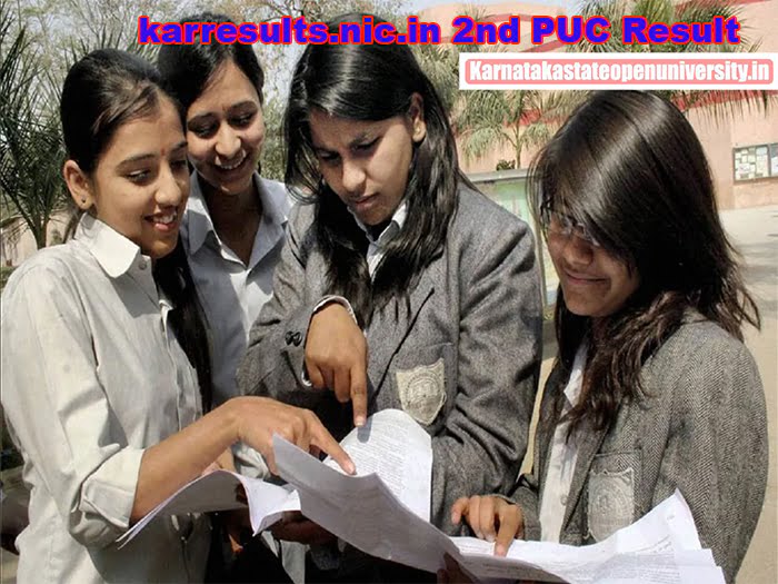 karresults.nic.in 2nd PUC Result 