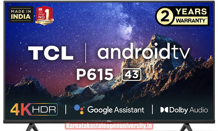 TCL 108 cm (43 inches) 4K Android Smart LED TV