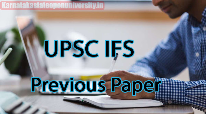 UPSC IFS Previous Paper