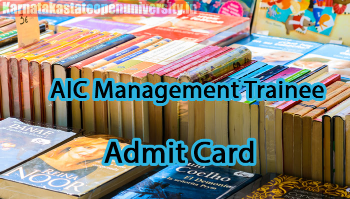 AIC Management Trainee Admit Card