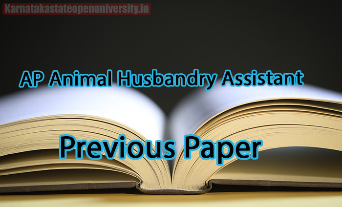 AP Animal Husbandry Assistant Previous Paper