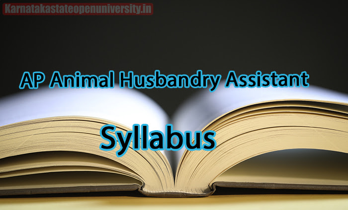 AP Animal Husbandry Assistant Syllabus