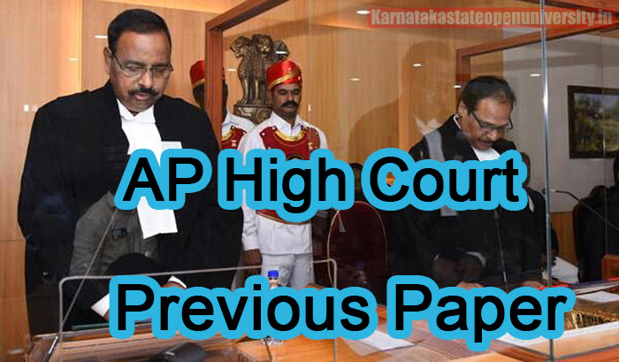 AP High Court Previous Paper