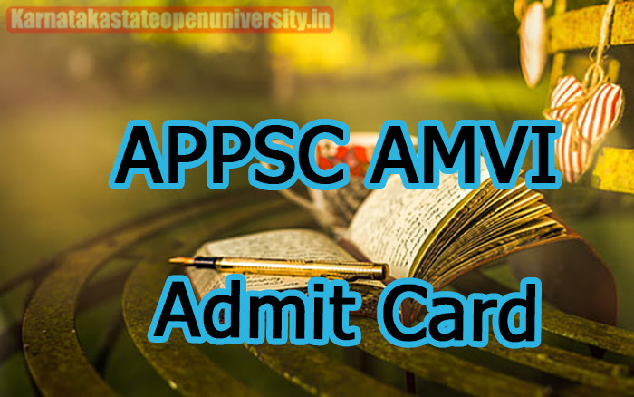 APPSC AMVI Admit Card
