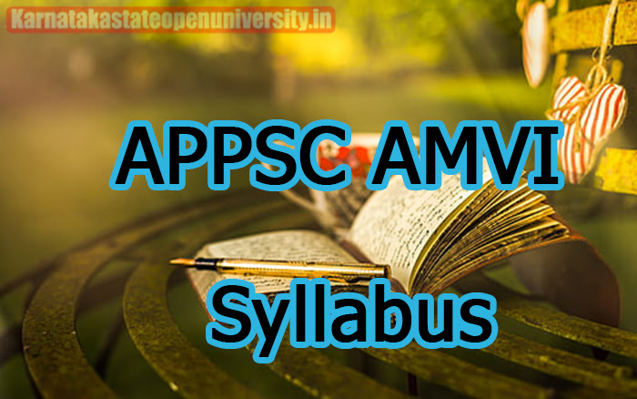 APPSC AMVI Syllabus