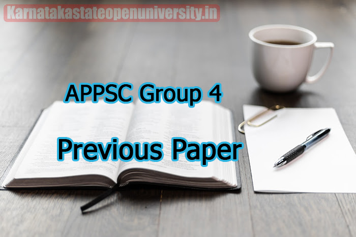 APPSC Group 4 Previous Paper