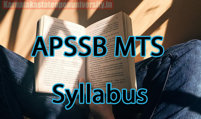 APSSB MTS Syllabus