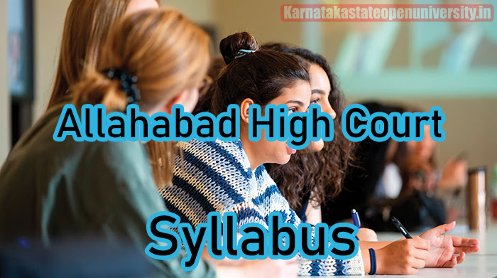 Allahabad High Court Syllabus
