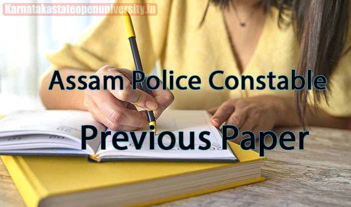 Assam Police Constable Previous Paper