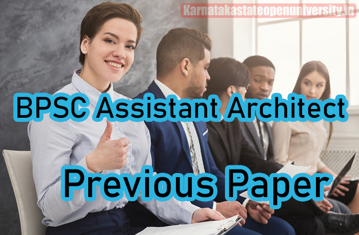BPSC Assistant Architect Previous Paper