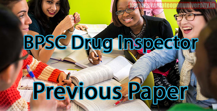 BPSC Drug Inspector Previous Paper