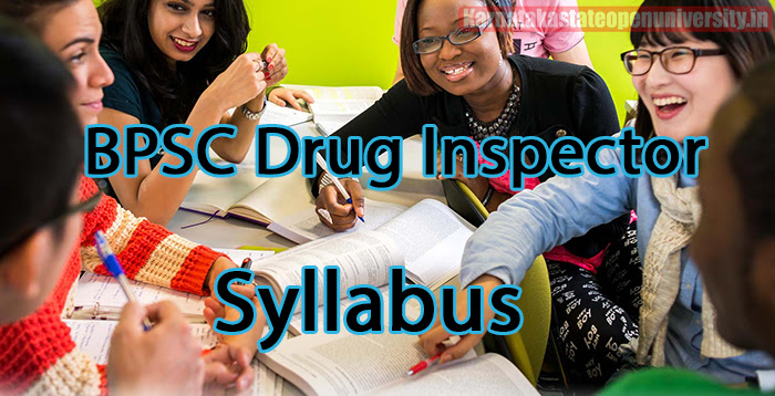 BPSC Drug Inspector Syllabus