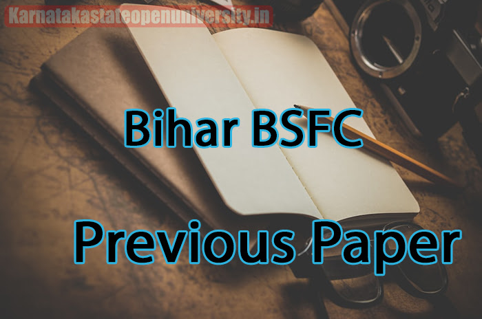 Bihar BSFC Previous Paper 