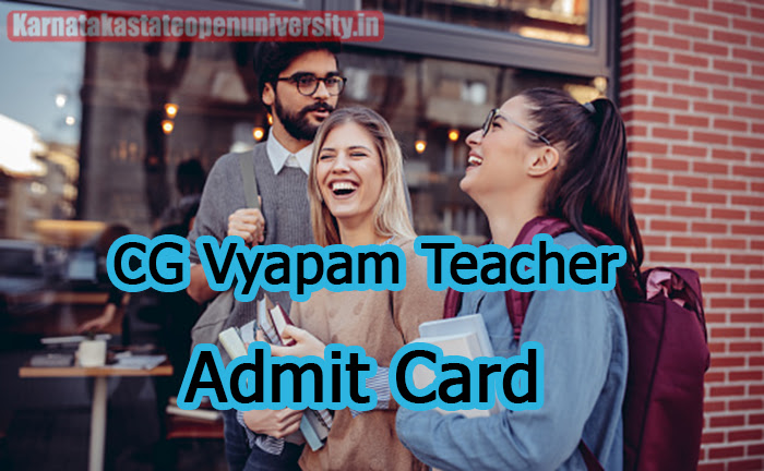 CG Vyapam Teacher Admit Card