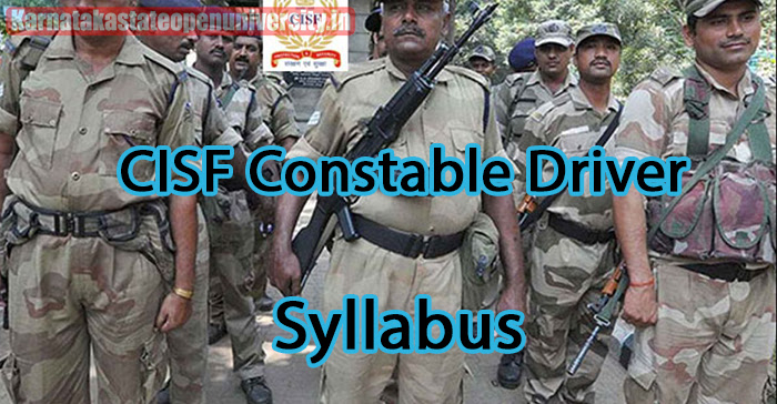 CISF Constable Driver Syllabus