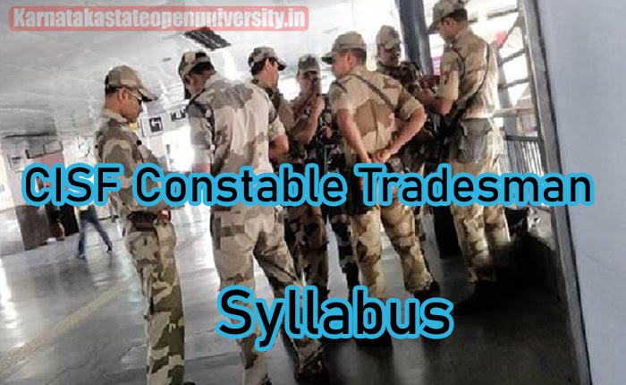 CISF Constable Tradesman Syllabus