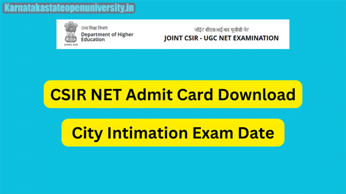 CSIR-NET-Admit-Card