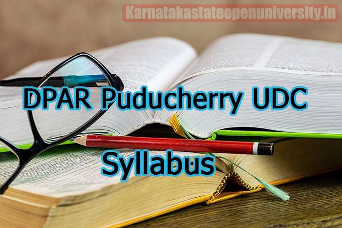 DPAR Puducherry UDC Syllabus