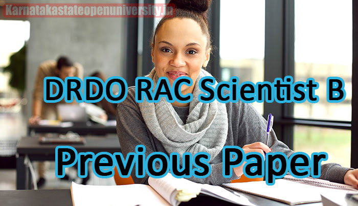 DRDO RAC Scientist B Previous Paper 