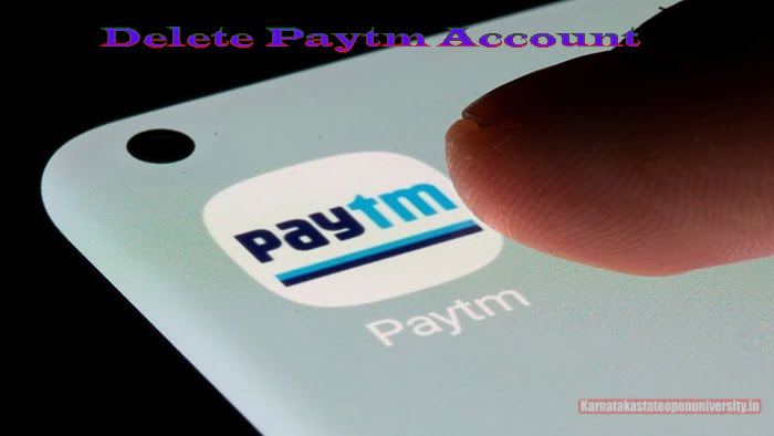 Delete Paytm Account