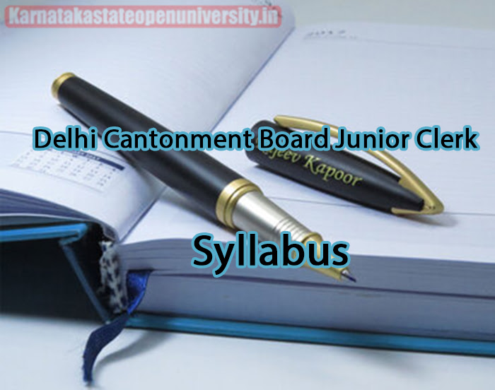 Delhi Cantonment Board Junior Clerk Syllabus
