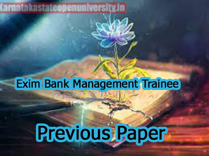 Exim Bank Management Trainee Previous Paper