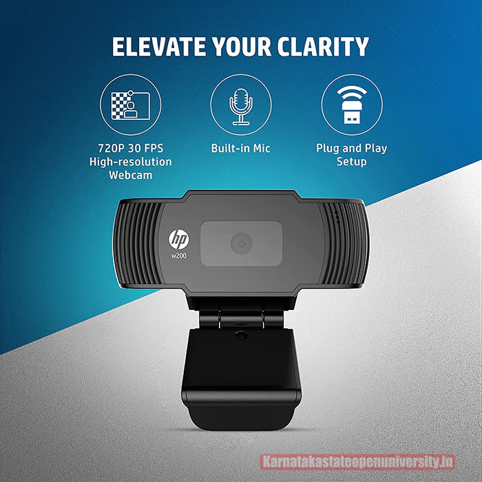HP w200 HD 720P 30 FPS Digital Webcam