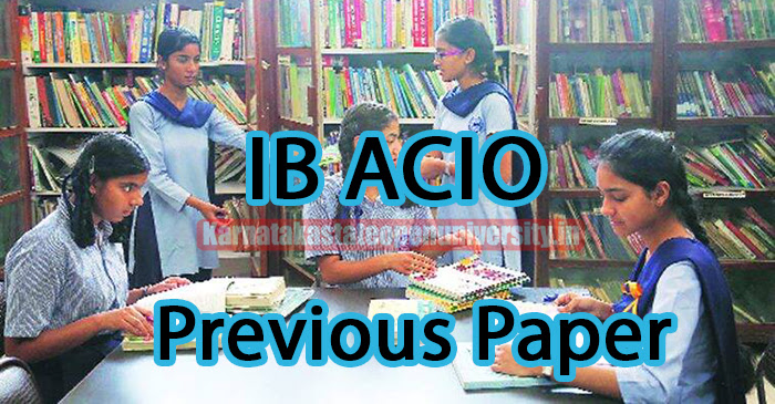 IB ACIO Previous Paper
