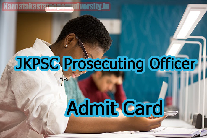 JKPSC Prosecuting Officer Admit Card