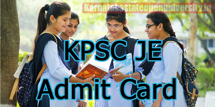 KPSC JE Admit Card