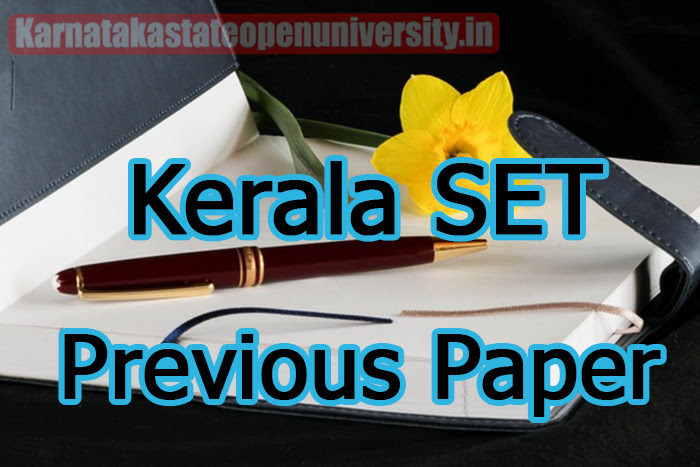 Kerala SET Previous Paper