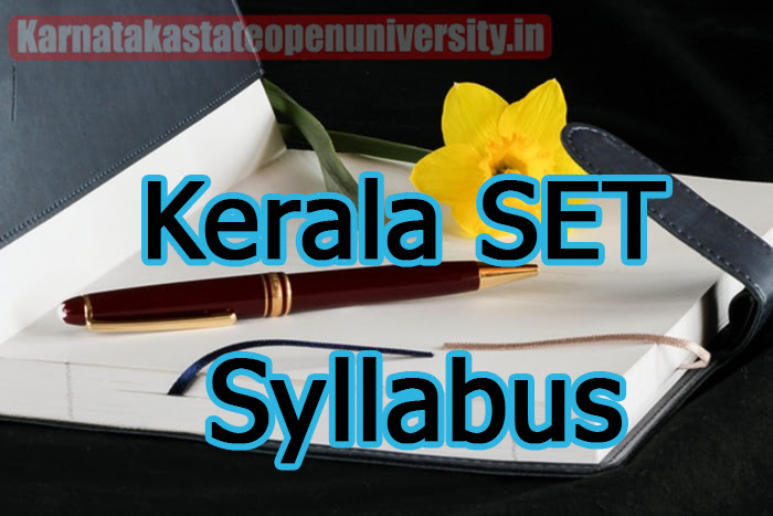 Kerala SET Syllabus 