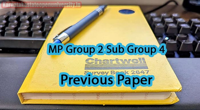 MP Group 2 Sub Group 4 Previous Paper