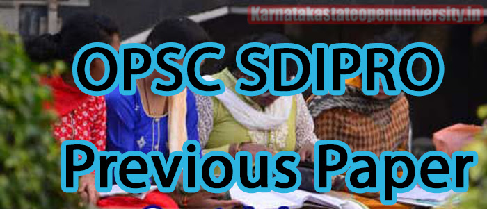 OPSC SDIPRO Previous Paper