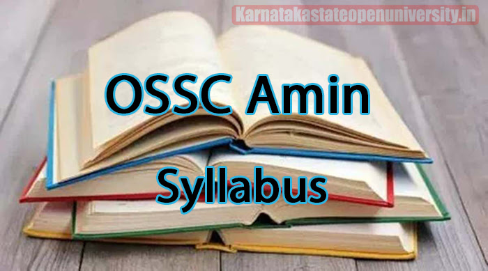 OSSC Amin Syllabus 