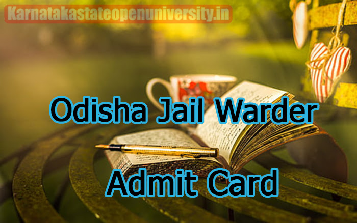 Odisha Jail Warder Admit Card