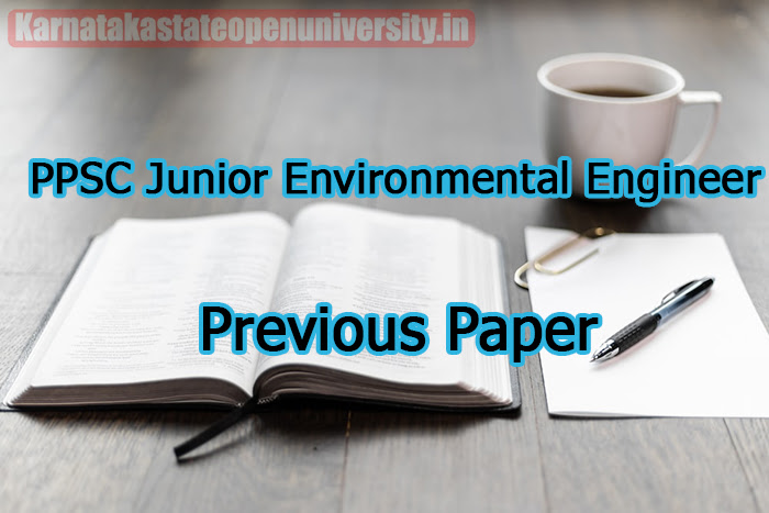PPSC Junior Environmental Engineer Previous Paper