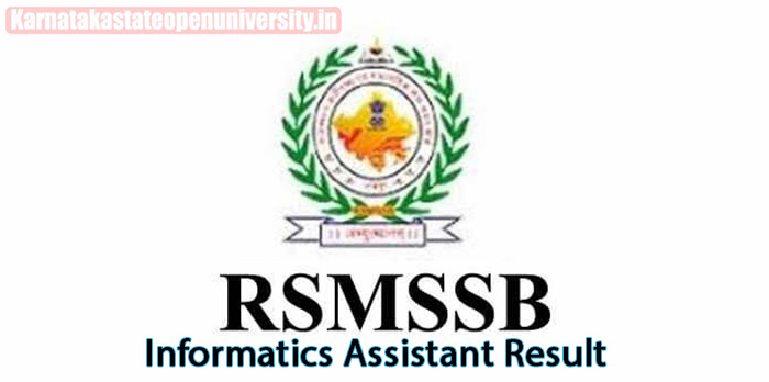 RSMSSB Informatics Assistant Result 