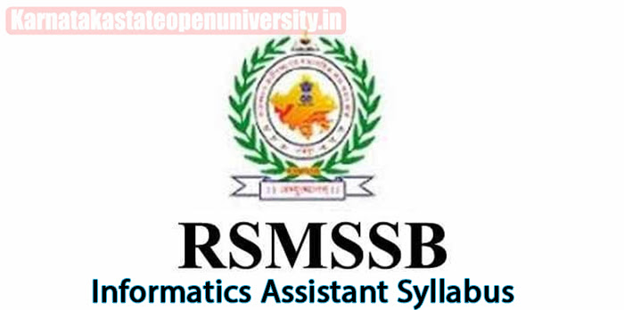 RSMSSB Informatics Assistant Syllabus 