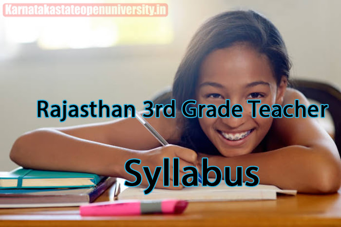 Rajasthan 3rd Grade Teacher Syllabus