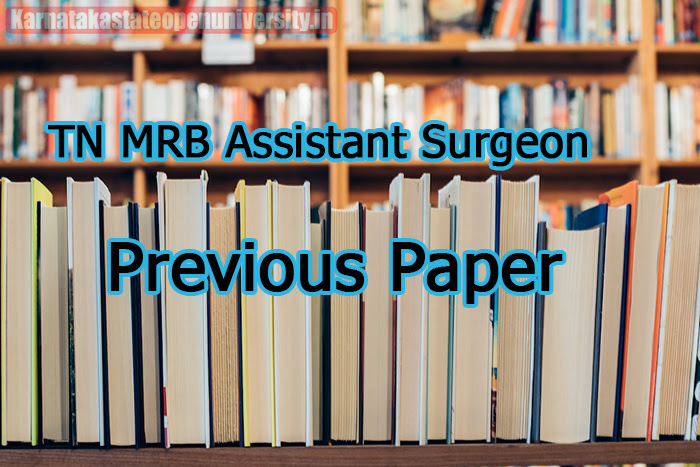 TN MRB Assistant Surgeon Previous Paper
