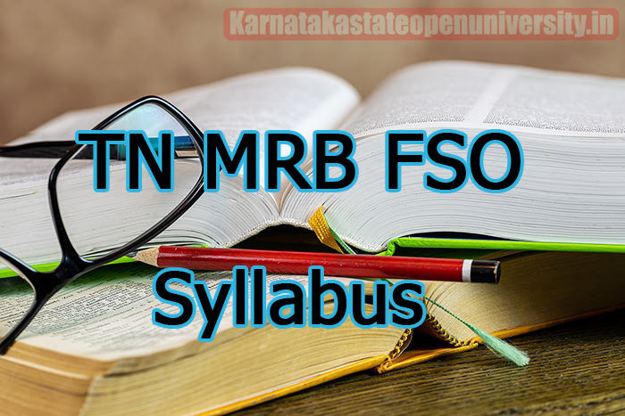 TN MRB FSO Syllabus 