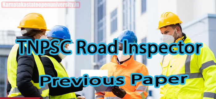 TNPSC Road Inspector Previous Paper