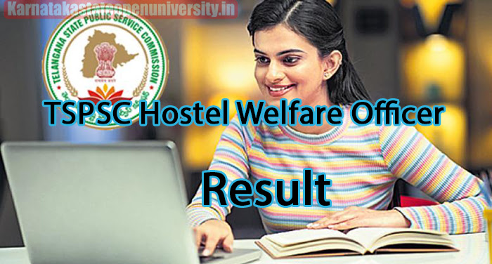 TSPSC Hostel Welfare Officer Result 