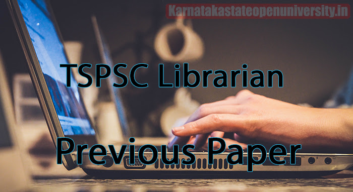 TSPSC Librarian Previous Paper 