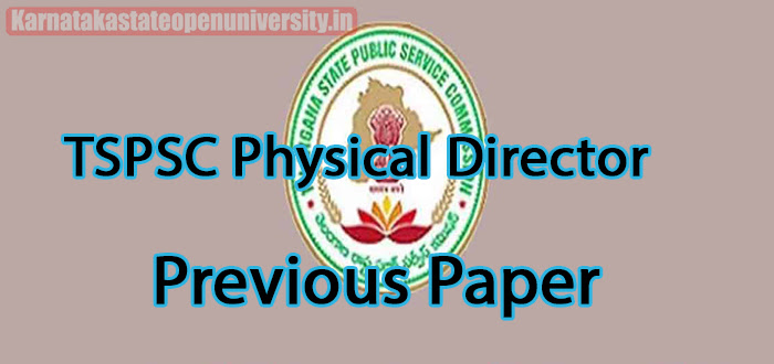 TSPSC Physical Director Previous Paper