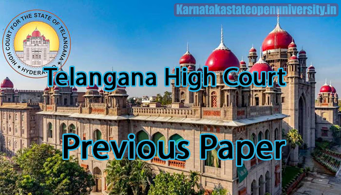 Telangana High Court Previous Paper